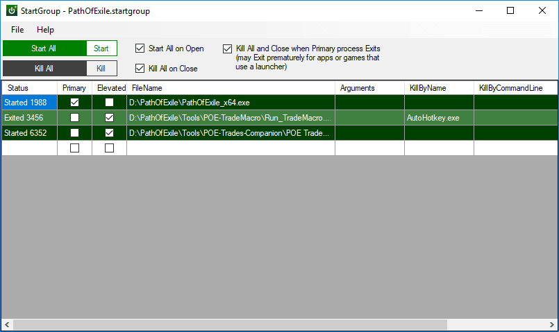 StartGroup screenshot